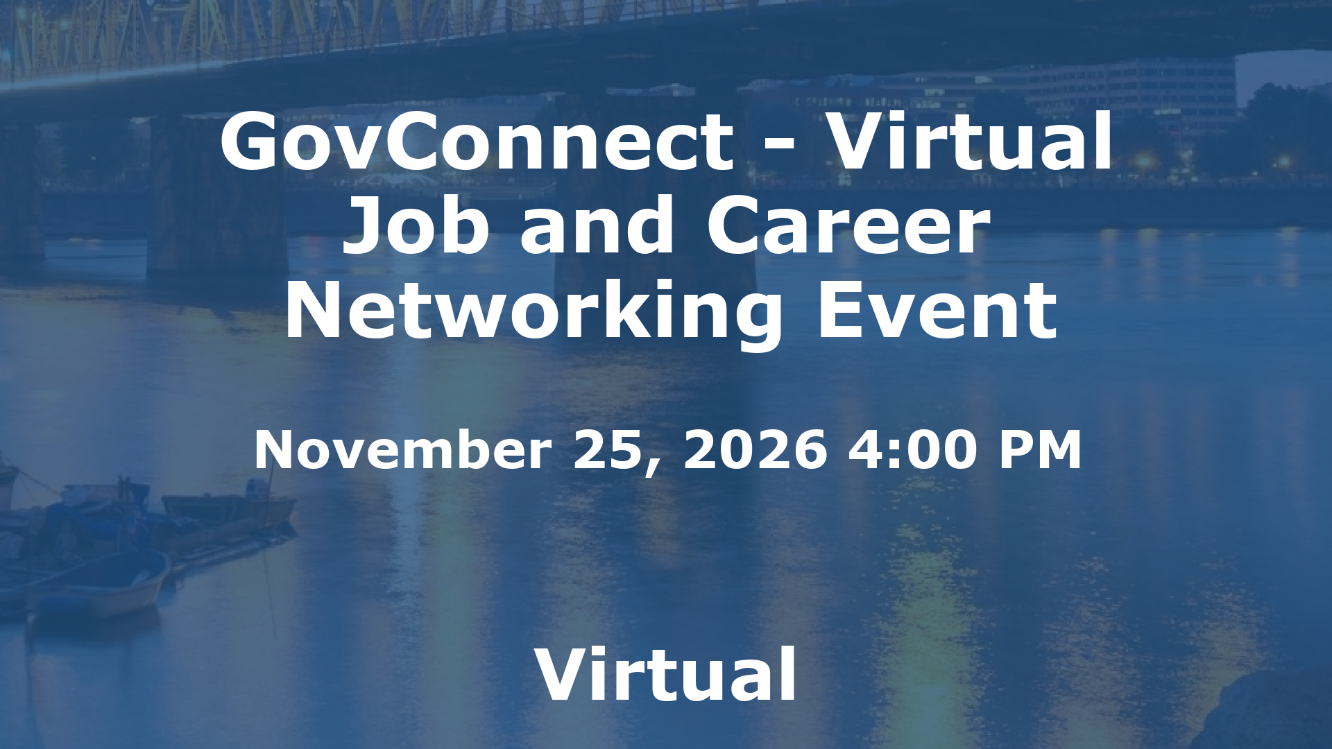 GovConnect - Virtual Job and Career Networking Event event image